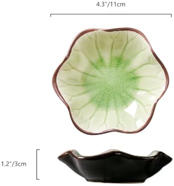 JAMEND CLXP Ice Cracking Leaf Jewelry Dish, Decorative Ring Holder Small Trinket Tray Bowl, Gifts for Daughter Mom Friends, Grass Green. - Image 6