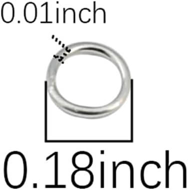 925 Sterling Silver Jump Rings 0.4x3mm 200pcs for Jewelry Making Findings