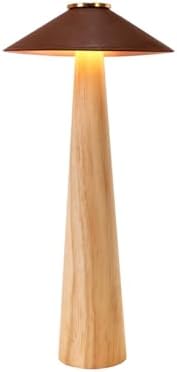 Wood Mushroom LED Desk Lamp - Cordless Night Light (Natural Wood) by Unknown