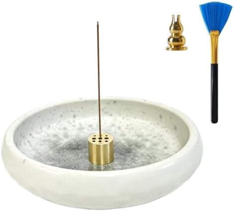 6 Inch Japanese Incense Holder for Stick,Ceramic Handmade White by Unknown