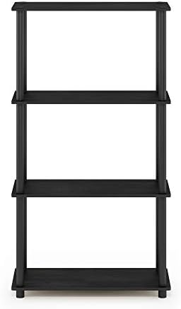 Furinno Turn-N-Tube Toolless 4-Tier Storage Shelves, Americano - Image 6