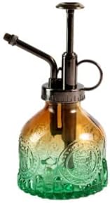 Plant Mister in Glass 200ML, Small Spray Bottle with Plastic Top Pump, Fine Mist Decorative Sprayer Tiny Watering Can Gift for Indoor Outdoor Succulent House Plant (Brown Green Gradient) by TOMEEX