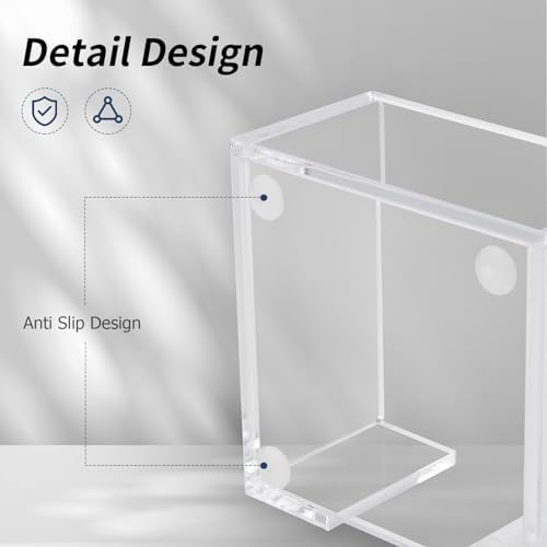 Acrylic Sticky Note Holder, 3 x 3 Crystal Clear Acrylic Notepad Holder Sticky Note Dispenser for Dorm Room and Office Desk Organizer - Image 3