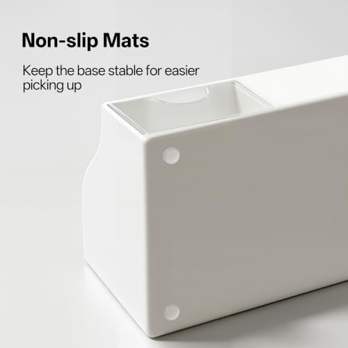 HBlife Acrylic Desk Organizer with Drawer, Pen & Pencil Holder, Multifunctional Desktop Caddy for Office Supply and Organization (White) - Image 3