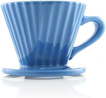 Chantal "Lotus ceramic pour over coffee dripper, 8 ounces (Blue Cove) - Image 4