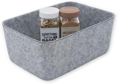 Welaxy Office Felt Deep Storage Bin Desk Drawer Organizer Caddy Gray - Image 6