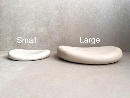 Pebble Concrete Tray, Organic Cement Tray, Nightstand Catch All, Jewelry Display, Chunky Trinket Tray, Ring Dish, Chubby Dish, Nordic Decor, Japandi Homewares - Image 3