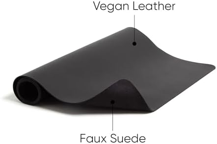 Smead Vegan Leather Desk Pad Mat, Office Desk Mat, Medium, Charcoal Gray - Image 2