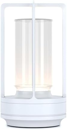 Rechargeable Cordless Small Metal Table Lamp, Stepless Dimming, 3-Color by HAPYGILightings