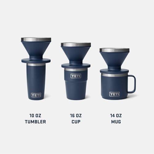 YETI Pour Over Coffee Maker Accessory Ramblers, Designed for Perfect Coffee Extraction Anywhere, Stainless Steel, fits any V60 Filter, Black - Image 4
