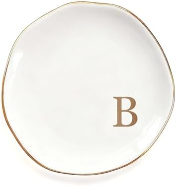 Ceramic Jewelry Tray Trinket Ring Dish Personalized Gifts for Women Bride by Fmeida