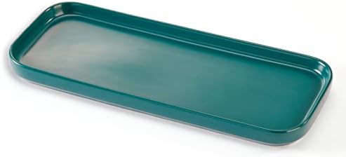 Ceramic Bathroom Tray,Kitchen Sink Organizer Tray,Cosmetics Holder (Blackish Green) by CosyCorner