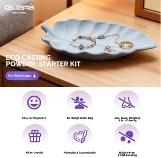 Complete Gypsum Casting Kit for Adults – Make 2 Sets of 6 Leaf Trays, DIY Home Decor Craft Kit for Women & Beginners, Water-Activated Fast Curing Plaster Kit with Acrylic Paints for Date Night & Gifts - Image 3