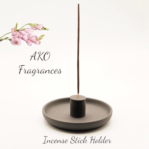 4 in 1 Incense Burner Holder - Multi-Purpose Ceramic Incense Stick Holder, Palo Santo Holder for Clean Burning, Sage Meditation Burner Set, Candle Holder for Aromatherapy (Matte Charcoal Black) - Image 4