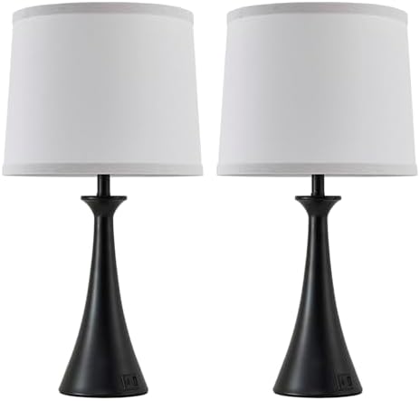 Touch Table Lamps Set of 2, 21" Bedside Lamps with USB C+A - Image 7