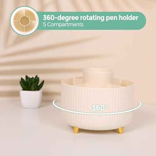 SKYDUE Teal Office Supplies Set, Office Desk Accessories 10Pcs, Pencil Holder for Desk, Stapler, Tape Dispenser, Scissors, Clips and 1000pcs Staples, School Supplies for Teacher - Image 3