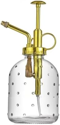 Retro Glass Plant Mister Bottle,Vintage Plant Spritzer Spray Bottle for Succulents,Indoor Watering Can with Detachable Nozzle(Gold 200ml) by Unknown