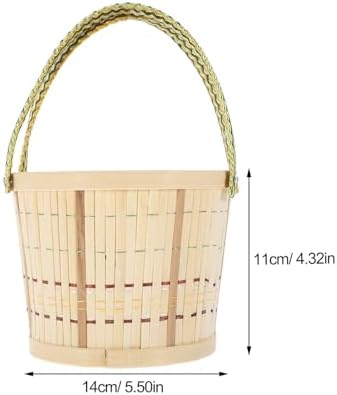 Woven Basket for Fruit and Eggs, Small Handheld Storage Basket, Natural Material, Large Capacity Organizer for Kitchen and Picnic Use - Image 6