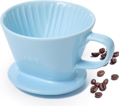 Pour Over Coffee Dripper, Ceramic Pour Over Coffee Maker, Blue by Unknown