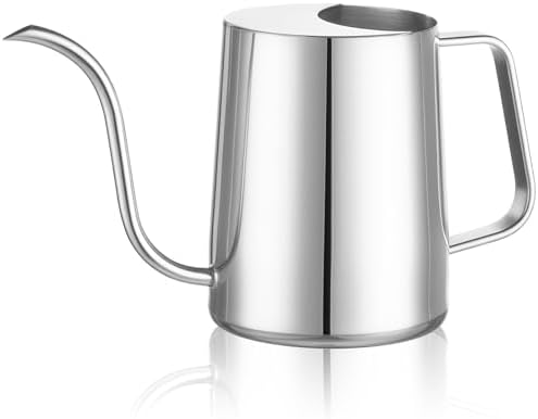 Doseno Small Watering Can for Indoor Plants, Metal, Long Spout, 34 oz/1 L by Doseno