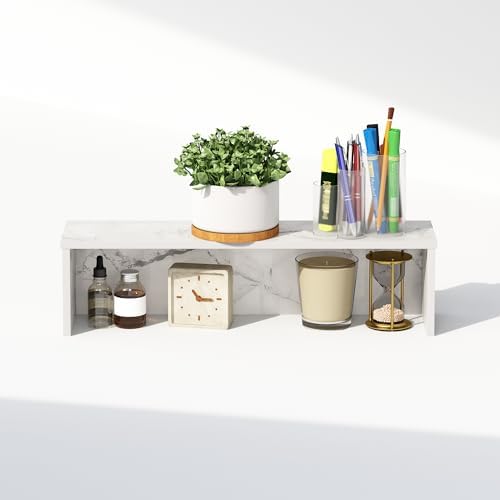 Furinno Classic Desk Organizers and Accessories, 23-Inch Desk Organizer, Desktop Organizer, for Office Supplier, Marble White - Image 5