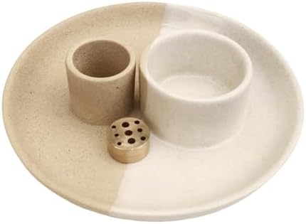 Sage Holder, White Sage Burner, Smudge Bowl, Palo Santo Holder, Incense Holder, Incense Holder Bundle, Sage Holder for Sage Bundle and Palo Santo (Sage Not Included) (White-Speckled) - Image 2