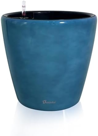 Dexceder 13x12 Self Watering Planter with Wheels (Peacock Blue Gradient) by Dexceder