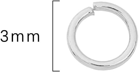 Platinum Plated Jump Rings Non Tarnish 3mm 1200pcs for Jewelry Making Findings
