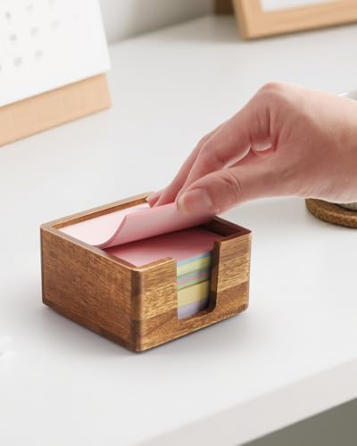 Acacia Wood Sticky Note Holder, Post It Note Dispenser for Office Desk, 3x3 Sticky Notes Organizer, Wooden Memo Pad Holder for Desk Home Accessories, No Pads Included (Sticky Note Holder) - Image 4