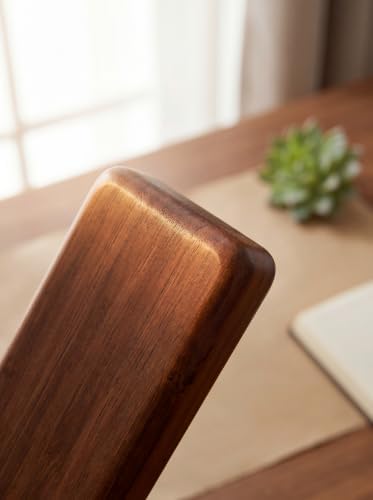 Horizontal Pen Holder For Desk,Pen Tray,Wood Desk Pen Holder,Desk Top Pen Display,Teacher Gifts,Suitable For School,Home,Office Desktop Art Accessories (Walnut-3 Grid) - Image 6