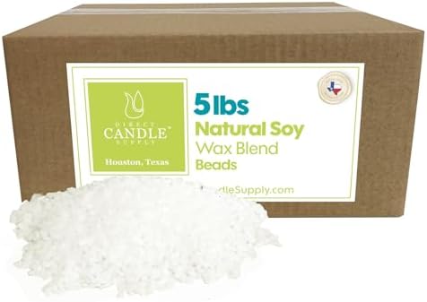 Soy Wax Beads for Candle Making | 5lb Soy Candle Wax Pastilles | Smooth Blend for High Load Fragrance Formulation |Candle Making Supplies by DirectCandleSupply