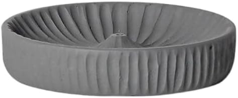 Incense Holder Modern Minimalist Circular Incense Stick Burner for Cones or Sticks for Yoga & Meditation, Enhance Atmosphere,Ceramic Ash Catcher Dark Gray by Warmself