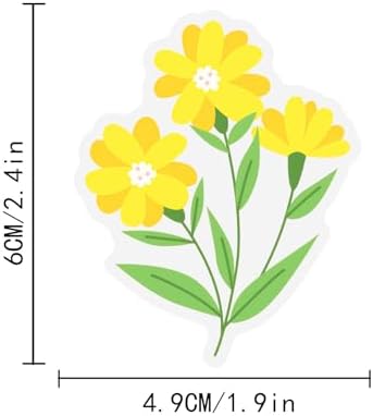 50PCS Transparent Flora Scrapbook Stickers, Flower-F - Image 5