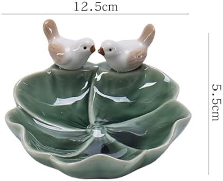 Ceramic Bird Jewelry Tray Cute Decorative Dessert Serving Plate for Snacks Rings and Trinkets, White - Image 2