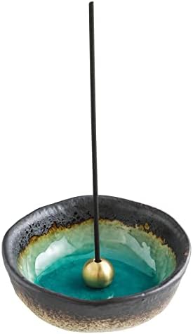 Asayu Japan Small Mini Incense Holder for Sticks, 3.3in (83mm) Ceramic Ash by AsayuJapan
