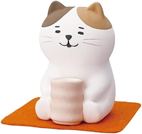 Stone Diffuser Tea-Drinking Animals [ Designed in Japan] Non Electric Passive Diffuser for Essential Oil and Aromatherapy (Ceramic/Clay) (Tea-Drinking cat) by TerraDistribution