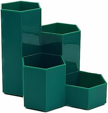 Pencil Organizer Pen Holder for Desk Pens Cup Small Desk Organizer Cute Pen Holder for Office,School and Home (Teal, L-Shape) - Image 2