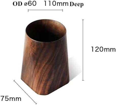 Wood Pen Holder for Desk, Black Walnut Pencil Cup Organizer Stand - Image 2