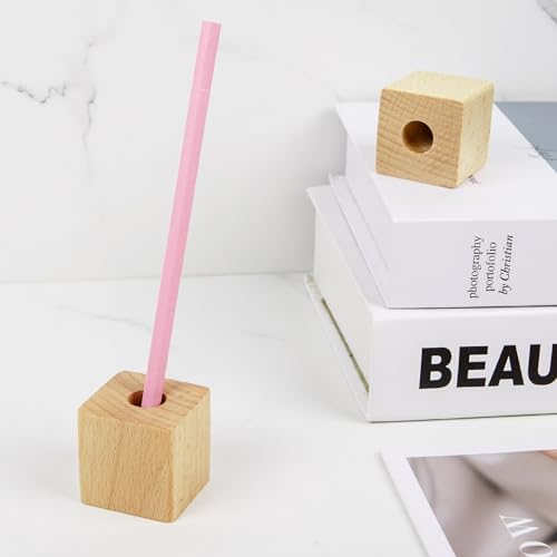 2-Piece Beech Wood Single-Slot Pencil Holder Set - Image 3