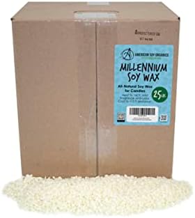 American Soy Organics Millennium Wax Beads for DIY Candle Making, 25 lbs by AmericanSoyOrganics