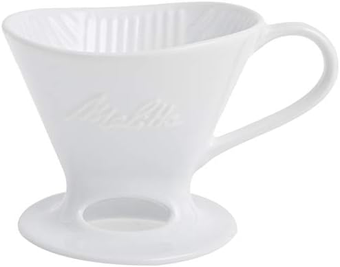 Melitta 1 Cup Porcelain Pour-Over Cone Coffeemaker, Glossy White by Unknown