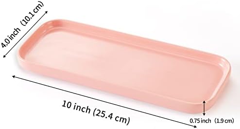 Ceramic Bathroom Tray,Kitchen Sink Organizer Tray,Cosmetics Holder (Pink) - Image 5