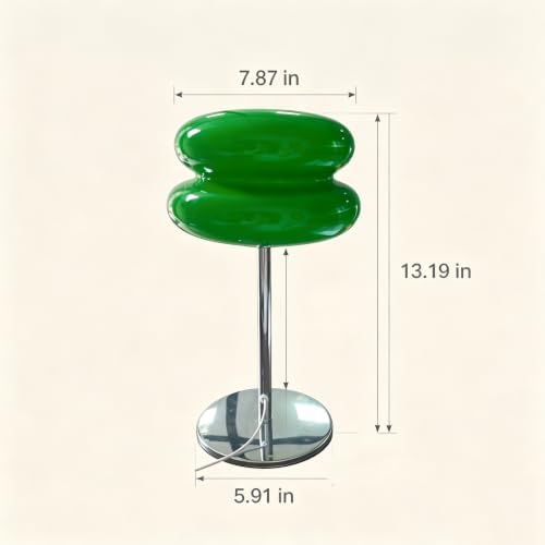 Bedroom Mushroom lamp, Medieval Modern Bedside Table lamp for Night Stands, Vintage dimmable Small Lamps, Cute Cool Desk Lamps Home Room Aesthetic Decor for Living Room(Green) - Image 2