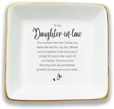 Daughter In Law Ring Dish - Jewelry Storage, Birthday Gift From Mother In Law by HatafaFurni