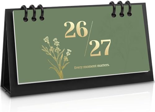 Small Desk Calendar 2026-2027, Desktop Calendar 18 Months - Runs From July 2026 Until Dec. 2027, Mini Standing Flip Calendar for Home, School and Office Supplies, 6.3" x 3.1" by ZUOZEELightyoureveryday
