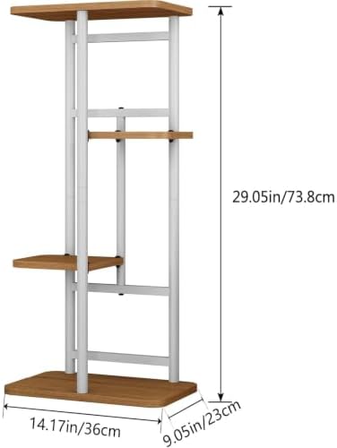 LINZINAR Plant Stand Indoor 4 Tier Metal Corner Tall Flower Shelf - Image 6