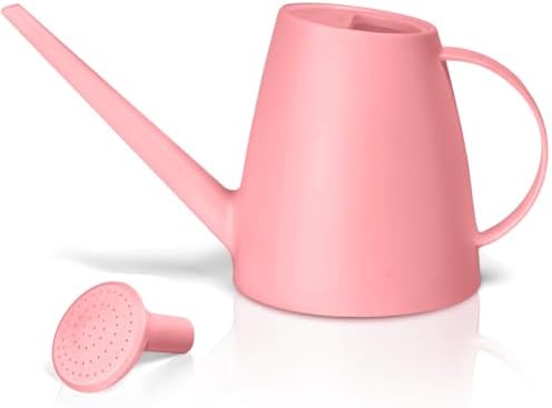 Plastic Watering Can - for Indoor and Outdoor House Plant Garden - with Long Spout - 1/2 Gallon - Pink by Unknown