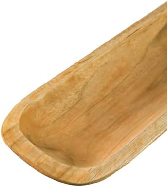 Serene Spaces Living Rectangular Natural Wood Tray – Elegant Centerpiece & Versatile Organizer for Home, Office, Event Decor, 16" Long & 6" Wide - Image 4