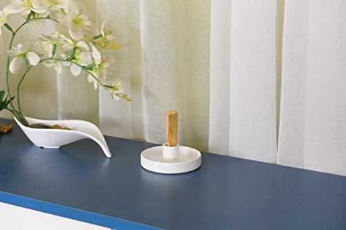 Palo Santo Holder, Ceramic Incense Holder for Palo Santo Sticks, Scent Wood Stand and Ash Catcher, Simple, Sturdy and Well Made Incense Burner, Cozy Speckled White - Image 6