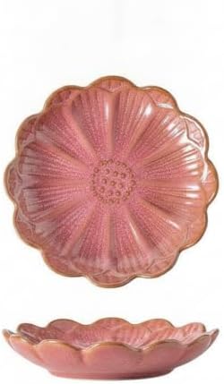 Petal Shaped Ceramic Jewelry Tray, Small Decorative Dish for Rings Earrings, Vanity Organizer for Nightstand Desk Bathroom (1 Piece) by Unknown
